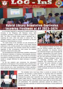 Hybrid Library Orientation Captivates Incoming Freshmen of AY 2023-2024